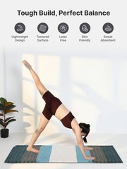 Multicolor Yoga Mat Thick Non Slip Organic Cotton Exercise Workout 2”6 feet mat