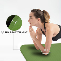 Large TPE Yoga Mat 6’X4’X1/2″ Extra Thick Non-Slip Exercise Mat – for Yoga Pilat