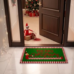 – “Merry Christmas” Coconut Doormat with Non Slip PVC Base. Red un…