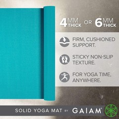 Gaiam Yoga Mat 6mm Thick Reversible Non-Slip Exercise Fitness Mat