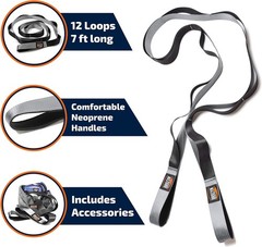 12-Loop Mobility Stretching Strap – Durable Non-Stretch Design for Flexibility
