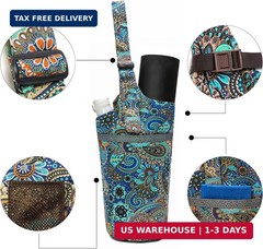IwIeIaIrI Yoga Mat Bag for Women with Large Size Pocket and Zipper Pocket,Yoga B