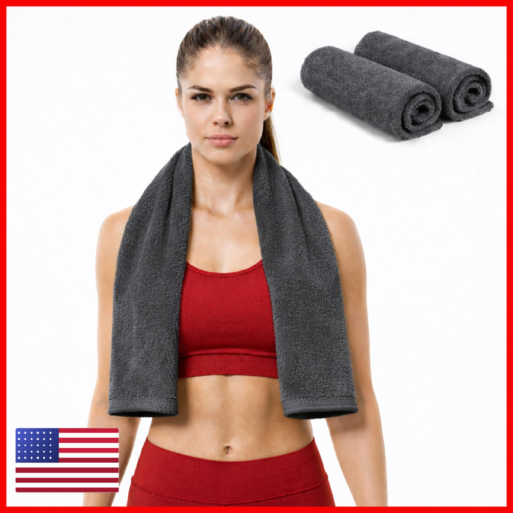 Eoc Evolution Of Cotton Sports Towel – Double Pack 2 Pieces 12X51 Dark Gray 100