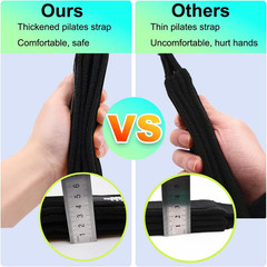 Premium Pilates Double Loop D-Ring Straps with Padded Handles for Workouts