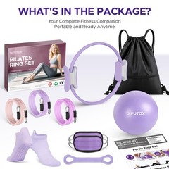 diputox Pilates Ring Kit for Women, 10 Count(Pack of 1), Violet