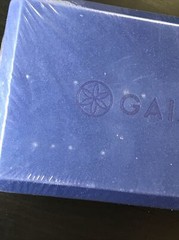 Gaiam Yoga Block – Supportive Latex-Free EVA Foam Blue Non-Slip Surface 9x6x4”