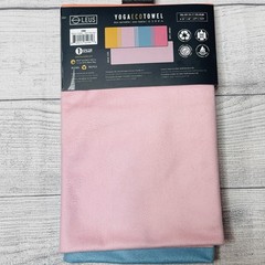 Leus Yoga Eco Towel Zuma Microfiber Antimicrobial Yellow Pink Blue Stripe 68×24