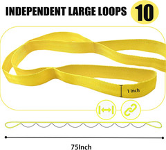 Stretching Strap Yoga Strap with Loops, Stretch Straps for Physical Therapy, Non