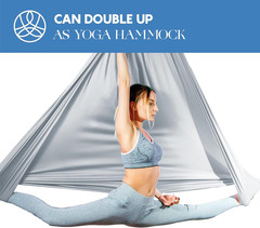 Aerial Silks Starter Kit – Durable 9 Yards of Aerial Yoga Hammock with Hardware