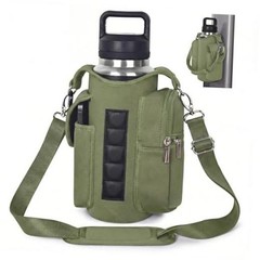 Magnetic Gym Bag for Women Men, Neoprene Water Bottle Carrier Bag Sage Green