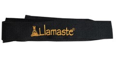 Llamaste Yoga Strap Carrier for Yoga and Pilates Mat – Black/Gold embroidery
