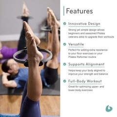 Ultra-Fit Circle Mini, Pilates Ring Resistance Trainer, Upper-Body and Leg Wo…