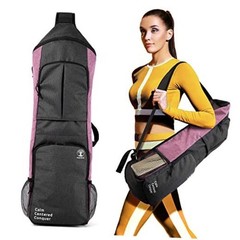 Yoga Mat Bag Carrier – Large Pockets & Water Bottle Holders. Yoga Purple