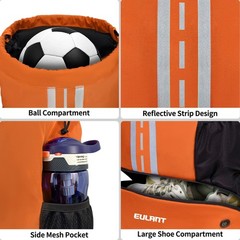EULANT Soccer Backpack with Shoes Compartment, Waterproof Drawstring Bag for …