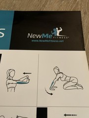 WORKOUT LAMINATED POSTERS~5 PACK~2,DUMBBELL 2,STRETCHING 1,YOGA~17.5”X26.5” VNC