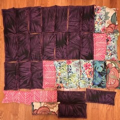33 handmade yoga eye pillows filled with rice and lavender lot bundle
