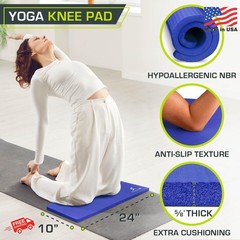 ProsourceFit Extra Thick Yoga Knee Pad and Elbow Cushion 15mm (5/8”) Fits Standa