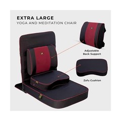 Friends of Meditation Extra Large Meditation Chair and Yoga Chair w Back Supp…