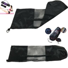 Fitness Equipment Yoga Mat Carry Bag Gym Exercise for Women Nylon Mesh Black NEW