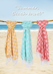 2 Packs Checkered Plaid Yoga Blanket Turkish Towel Extra Large Meditation Sup…