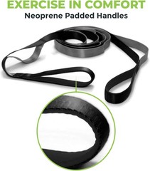 Multi-Loop Stretching Strap for Flexibility and Therapy 8 Ft with Padded Handles