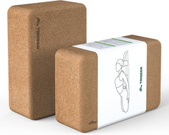 Cork Yoga Blocks, 2 Pack Yoga Blocks Natural Cork, High Density Yoga Block with