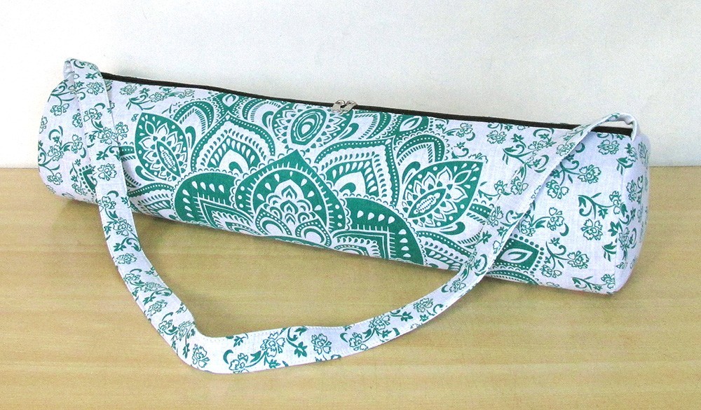 Indian Multi Ombre Yoga Mat Carrier Bag Mandala Large Shoulder Strap