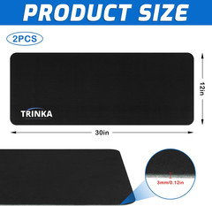 2PCS Rowing Machine Mats, 30″X12″ Non-Slip Mat Protect Hardwood Floor Carpet, Fi