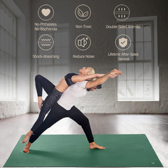 Large Yoga Mat 6’X4’/6’X6’/7’X5′(7Mm/9Mm), Extra Thick Workout Mats for Home Gym