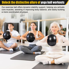 18 Pcs Pilates Ring and Ball Set Pilates Equipment for Home Workout 11.8 Inch Ma