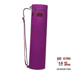 Yoga Mat Bag,Full-zip Exercise Yoga Mat Canvas Carry Bag for Women and Purple
