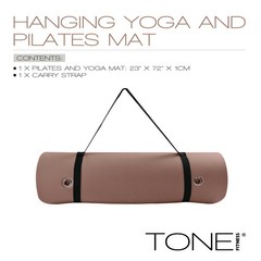 Hanging Yoga Mat, Pilates Mat, Exercise Mat for Home Workouts with Carry Stra…