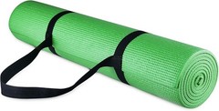 Durable 1/4-Inch High Density Yoga Mat with Anti-Tear Design & Carrying Strap