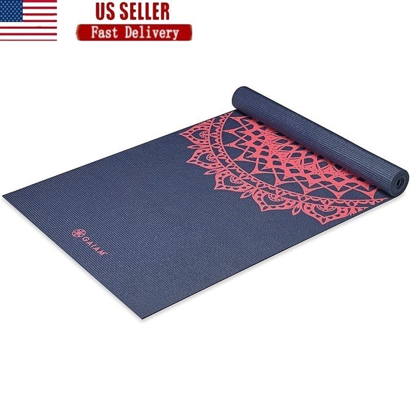 Durable Lightweight Non-Slip Yoga Mat PVC Perfect Fitness W/ Free Workout Class