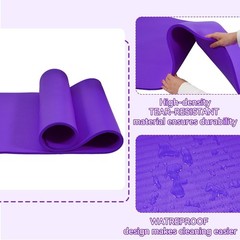 Lightweight Extra Thick Yoga Mat with Anti-Slip Surface & Convenient Carry Strap