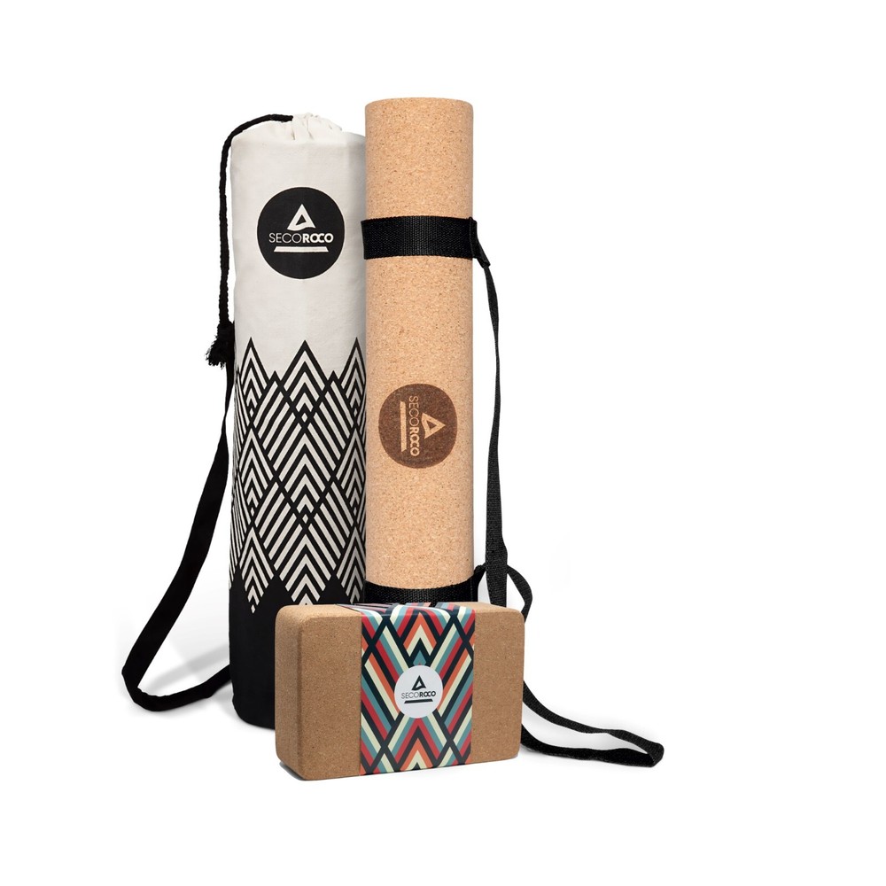 Yoga mat cork, tested with VERY GOOD, available in 2-5 mm, incl. yoga block