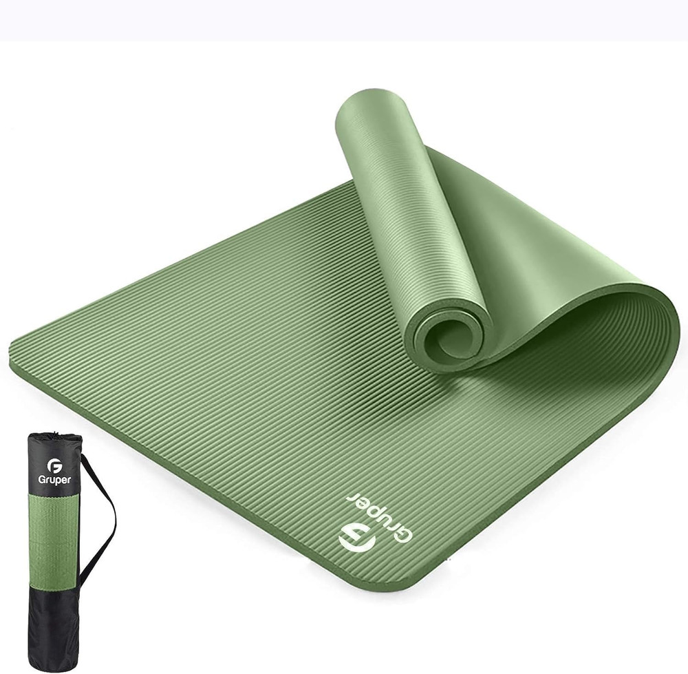 Yoga Mat Non Slip NBR Extra Thick 72×32 Anti Tear Exercise Mat Strap Bag