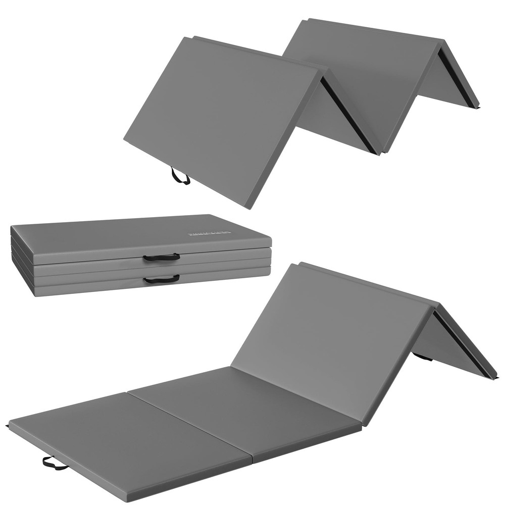 Signature Fitness 10ft x 4ft Four Fold Folding Exercise Mat with Carrying Han…