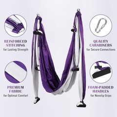 Aerial Yoga Hammock Kit – Strong Inversion Swing with Adjustable Straps