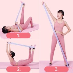 Elastic Yoga Stretch Strap for Pilates Dance Stretching Physical-Therapy Fitness