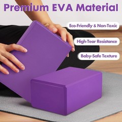 High-Density EVA Yoga Block – Hard & Thick (250g) Block for Yoga, Pilates, Da…