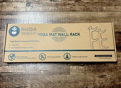 Natural Bamboo Three Tier Yoga Mat Wall Rack – NIB