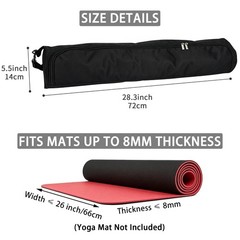 Yoga Mat Bag, Full Zip Exercise Yoga Mat Carrier Bag with Adjustable Strap, W…