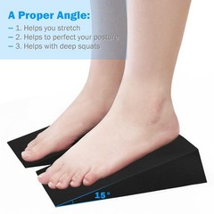 2 PCS Foam Wedge Slant Board Calf Stretcher Squat Wedges Yoga Foot Rehab