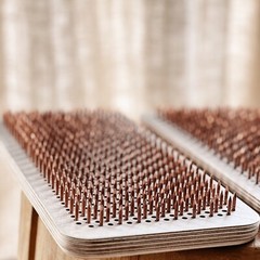 Sadhu board with Copper nails “Metatron’s Cube”, Foot massage Reflexology