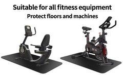 Treadmill Mat,Bike Mat Compatible with Peloton Bike Elliptical Treadmill,Folding