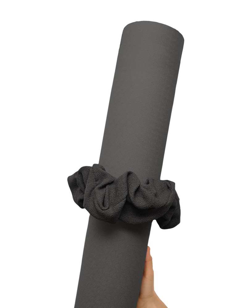 Yoga Mat Scrunchie – Holds Your in Style – average, Dark Gray