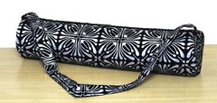 Cotton Black Silver Unisex Bag Gym Bags With Shoulder Strap Indian Yoga Mat Bags
