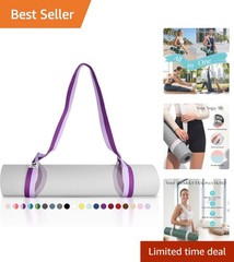 Yoga Mat Strap Adjustable Comfort Carrier Fits 2 Sizes