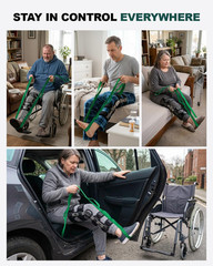 Stretching Strap with Loops & Leg Lifter, Non-Elastic Pt-Style Physical Therapy